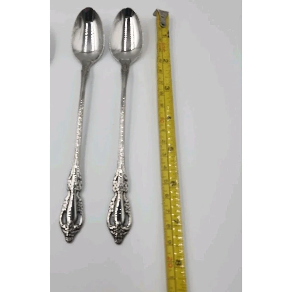 10 Oneida Raphael Stainless Iced Tea Spoons Flatware Silverware